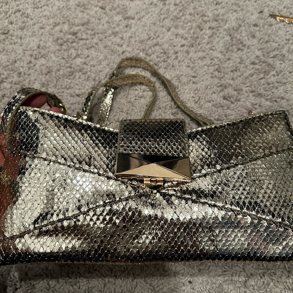 Elegant Gold Clutch/Crossbody Bag